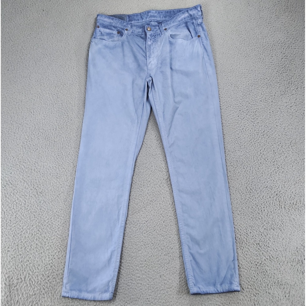 Polo Ralph Lauren Pants Mens 32x30 Blue Varick Slim Straight Stone Acid Washed